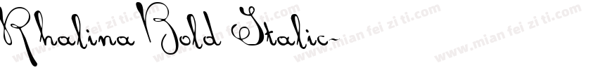 Rhalina Bold Italic字体转换